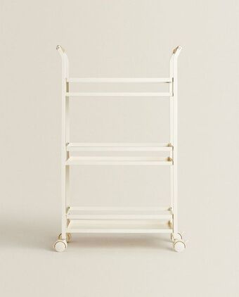 ZARA HOME Carrito ruedas metal asas madera oferta
