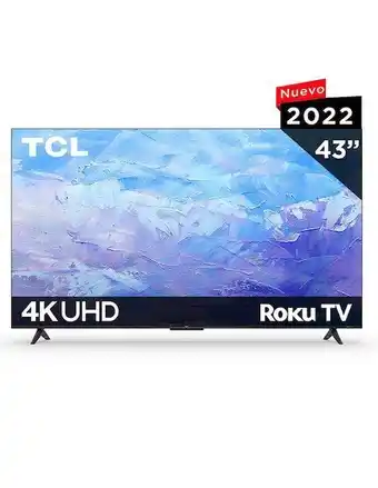 Pantalla tcl uhd smart tv de 43 pulgadas 4k 43s453 con roku tv