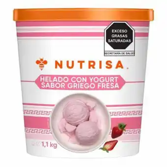 Sam's Club Helado de yogurt nutrisa griego sabor fresas 1.1 kg oferta