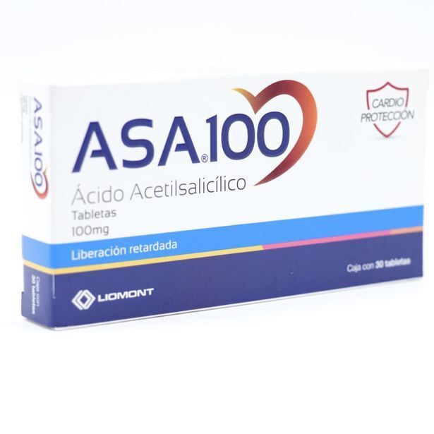 Farmacias de Apoyo Asa 100  caja con 30 tabletas de 100 mg oferta