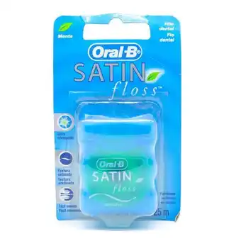 Oral-b satin floss hilo dental sabor menta con 25 mts