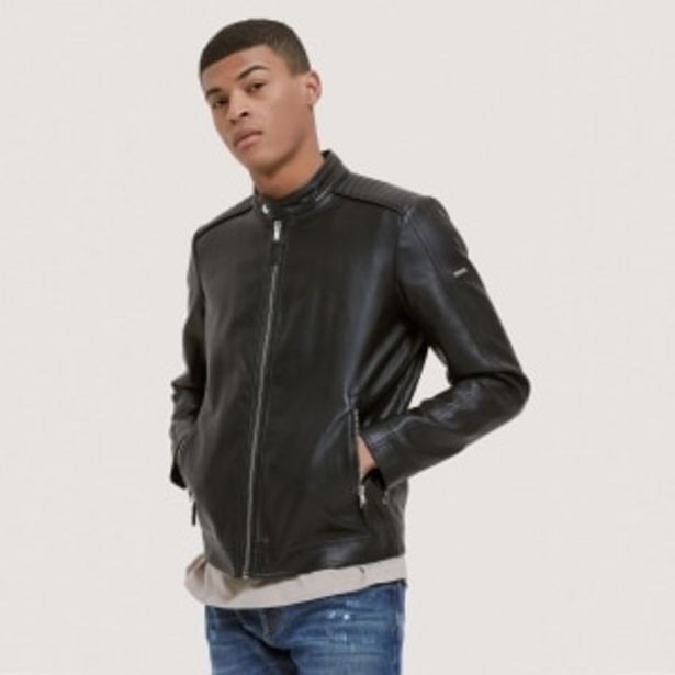 Chapur Chaqueta de cuero ecológico con cremallera oferta