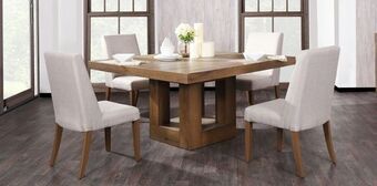 Muebles Dico Comedor cuadrado anka con 4 sillas capuchino oferta