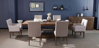 Muebles Dico Comedor rectangular anka con 6 sillones capuchino. oferta