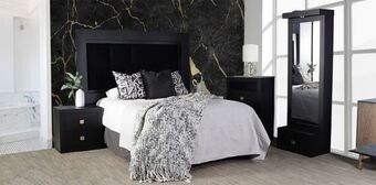 Muebles Dico Recámara king size / matrimonial braham negro oferta