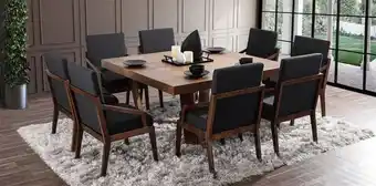 Muebles Dico Comedor cuadrado mara con 8 sillas negro oferta