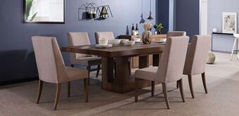 Muebles Dico Comedor rectangular anka con 6 sillas capuchino. oferta