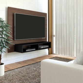 Muebles Dico Panel flash imbuia negro oferta
