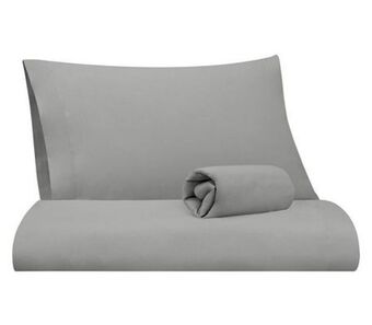 Muebles América Juego de sábanas king size polux gris oferta