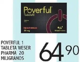 Alsuper Poverful 1 Tableta Weser Pharma 20mg oferta