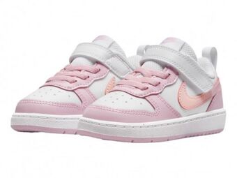 Nike dq0493 100 white/pink foam court borough low 2 se1 (tdv) 12