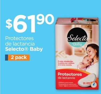 Chedraui Protectores de lactancia selecto baby 2 pack oferta