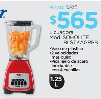 Chedraui Licuadora oster mod. soholite  blstkagrpb 1,25l oferta