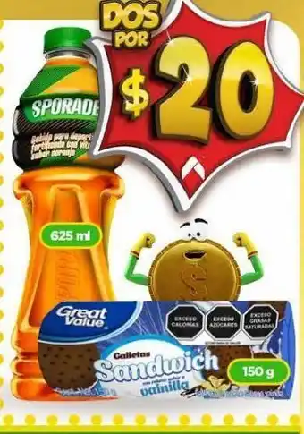 Bodega Aurrerá Bebida isotónica sporade 625ml oferta