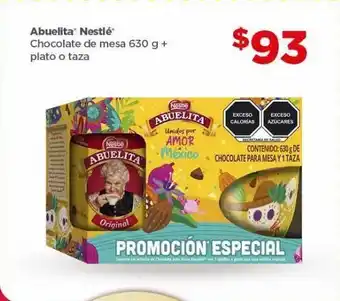 Bodega Aurrerá Chocolate de mesa abuelita nestlé 630g + plato o taza oferta