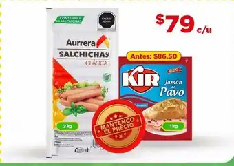 Bodega Aurrerá Salchichas clásicas aurrera2kg oferta