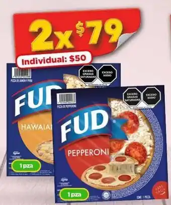 Bodega Aurrerá Pizza fud pepperoni 1 pza x 2un oferta