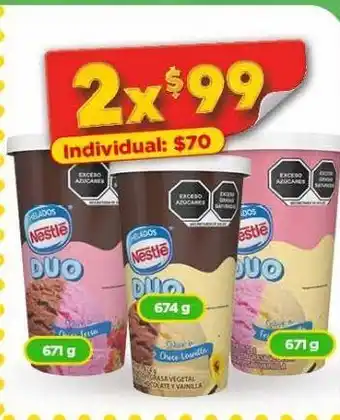 Bodega Aurrerá Helado nestlé duo 671g x 2un oferta