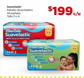 Bodega Aurrerá Pañales kleenbebé suavelastic 44un talla 3 o 4 oferta