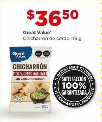 Bodega Aurrerá Chicharrón de cerdo great value 115g oferta
