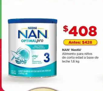 Bodega Aurrerá Nan nestlé alimento para niños de corta edad a base de leche 1,8kg oferta