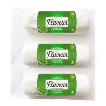 Queso de cabra flaveur cebollín y cilantro 3 piezas de 200 gr c/u