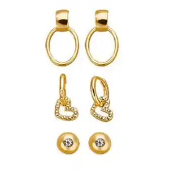 Ésika Estuche de aretes x3 love spark oferta