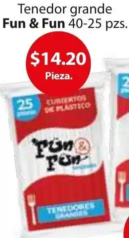 Zorro Tenedor Grande Fun & Fun 40-25pzs oferta