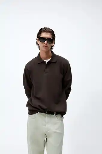 ZARA Sudadera polo combinado oferta
