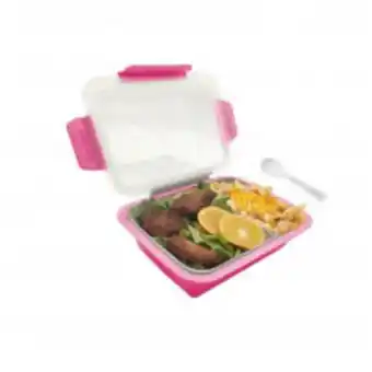 Fandeal Lonchera topper lunch contenedor comida mediano + cubiertos oferta