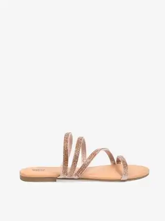 Sandalias para mujer tiras de brillos