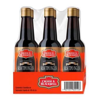 Salsa inglesa crosse & blackwell 6 pzas de 145 ml c/u