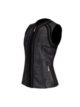 Cuadra Chaleco para dama en piel genuina. oferta
