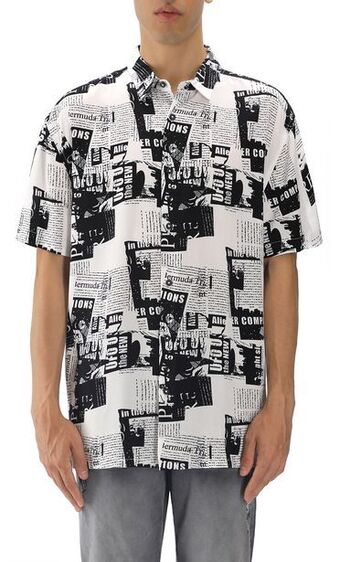 C&A Camisa manga corta viscosa estampada oferta