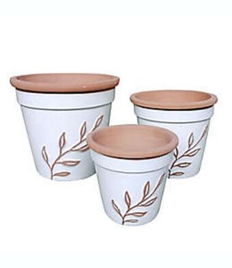 Bed Bath & Beyond Maceta grande de cerámica bee & willow™ home con diseño floral oferta