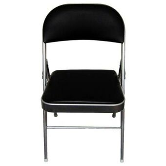 Sam's Club Silla plegable importada metálica con vinil negro oferta