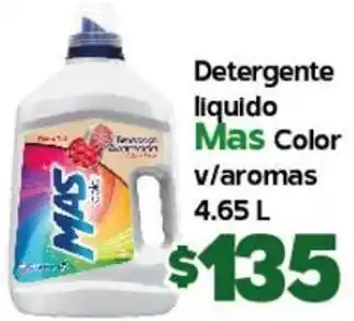 Detergente Líquido Mas Color v/Aromas 4,65L