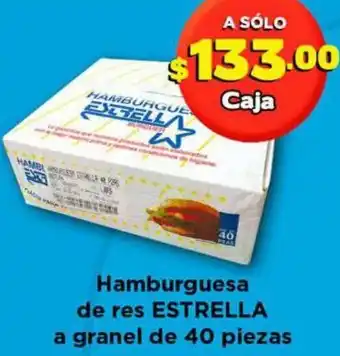 Super Aki Hamburguesa de Res Estrella a Granel de 40 Piezas oferta