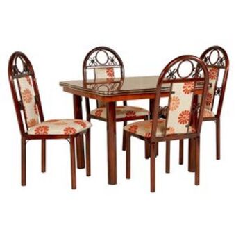 El Bodegón Antecomedor la tapatía de 4 sillas tubular café españa oferta