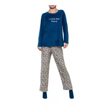Pijama para dama capelli talla ch azul marino 3 pzas