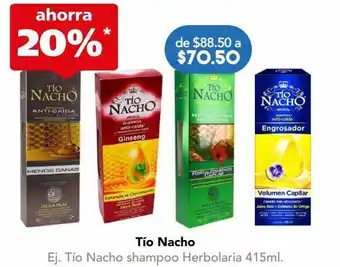 Farmacia San Pablo Tío nacho shampoo herbolaria 415ml oferta