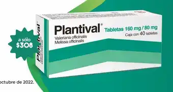 Plantival 160mg 40 grageas