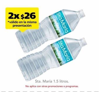 Farmacia San Pablo Sta. maría agua pura de manantial 1.5 l oferta