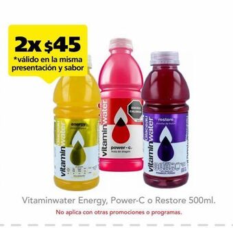 Farmacia San Pablo Vitamin water restore sabor ponche de frutas 500 ml oferta