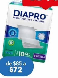 Diapro predoblado gel unitalla 10 piezas