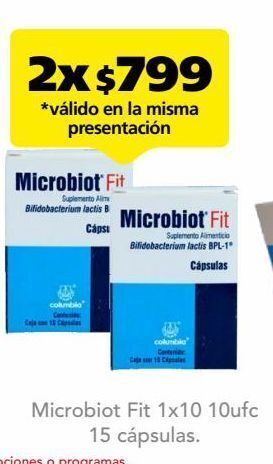 Farmacia San Pablo Microbiot fit suplemento alimenticio 15 cápsulas oferta