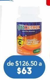 Farmacia San Pablo Justcetrux vitamina c + vitamina a, fibra soluble, zinc y cobre sabor manzana verde 60 tableta oferta