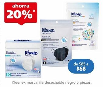 Farmacia San Pablo Kleenex mascarillas desechables negro triple capa 5 piezas oferta
