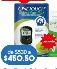 Farmacia San Pablo One touch select plus flex glucómetro+lancetador+50 tiras 3 piezas oferta