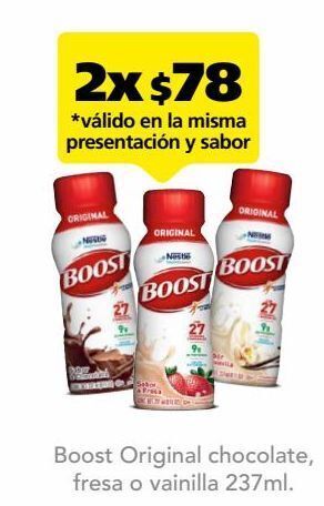 Farmacia San Pablo Boost sabor fresa original suplemento alimenticio 237 ml oferta
